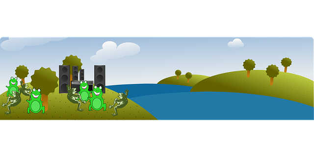 Free frog river dancers vector