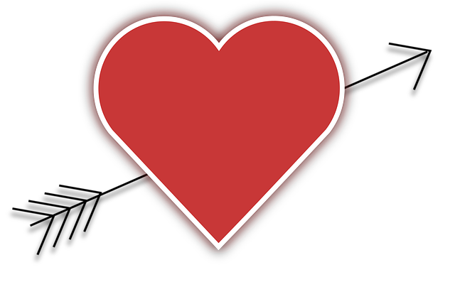 Hjerte, Pil, Valentine, Elsker, Februar