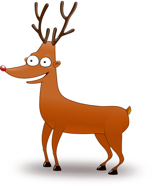 Free reindeer rudolph christmas vector
