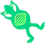 dead, frog, mark