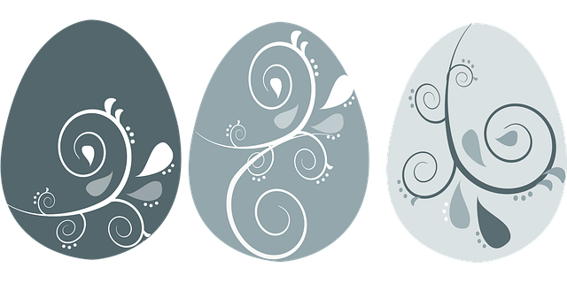 Free easter eggs flourish illustration