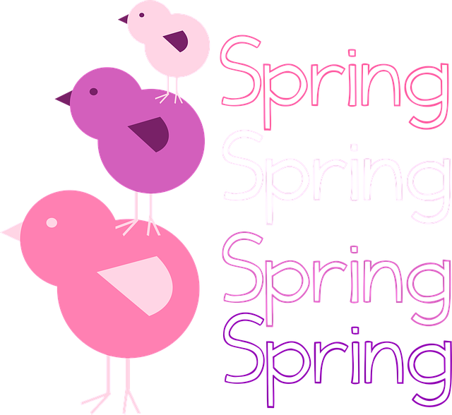 Free birds easter chicks vector