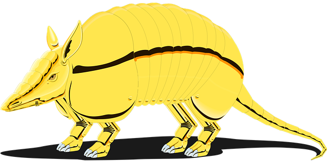 Free armadillo golden defense vector