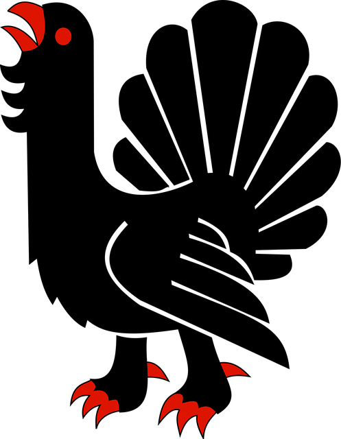 Free bird black red illustration