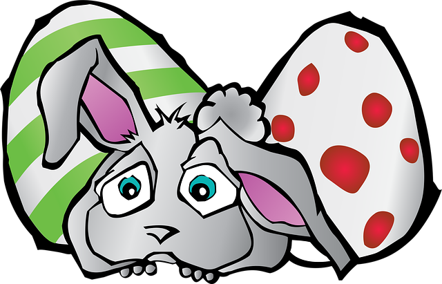 Free easter eggs decorated illustration