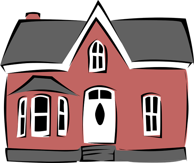 Casa, Rojo, Rosado, Paredes, Gris, Techo