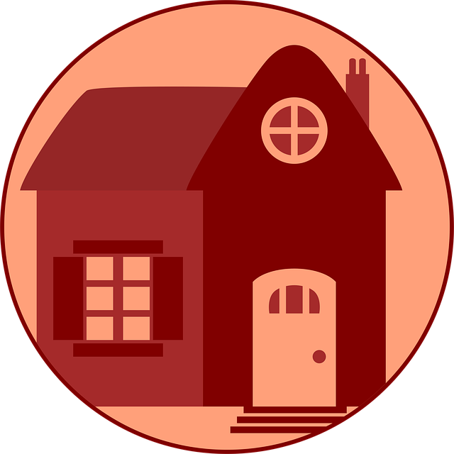 Free red building house vector