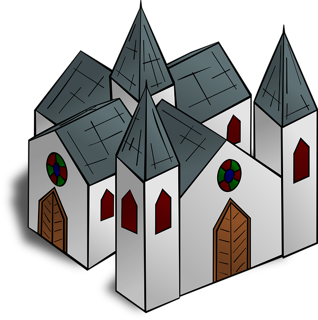 Free cathedral church building illustration