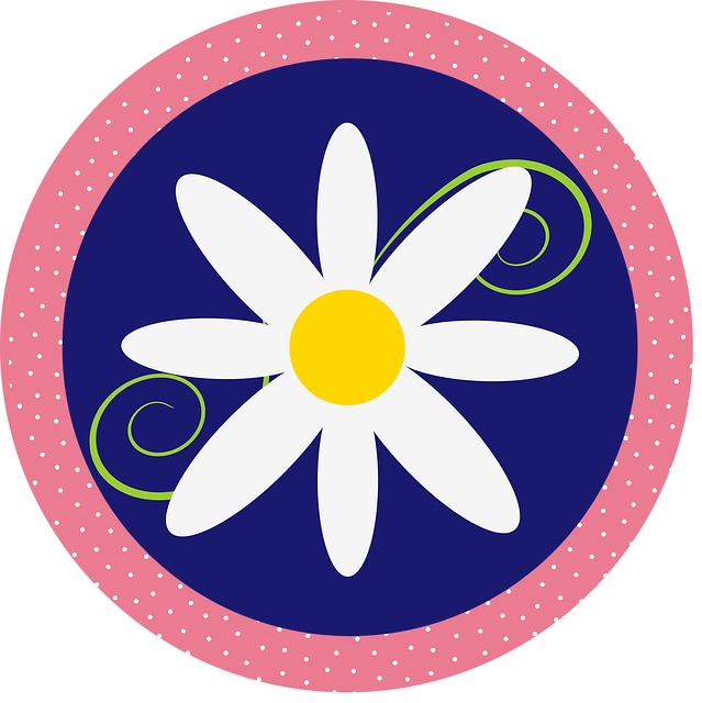 Free blue yellow beautiful flowers vector