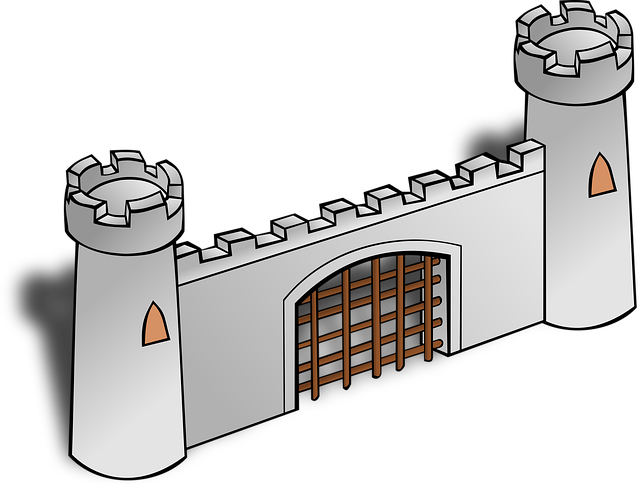 Free wall tower map vector