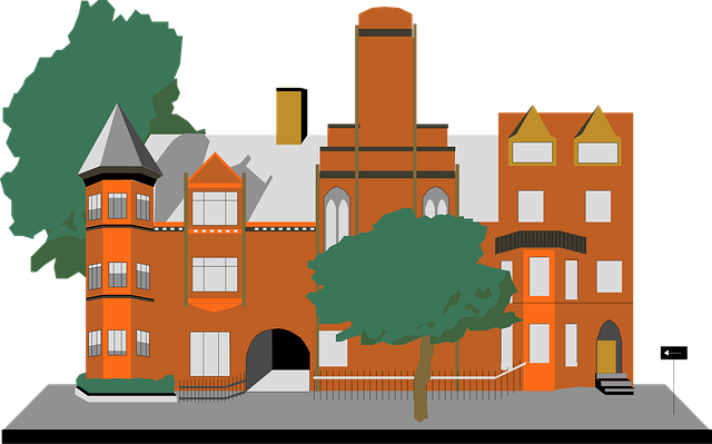 Free building brown large illustration