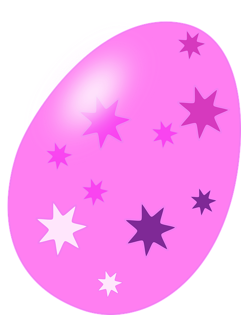 Free pink egg easter illustration