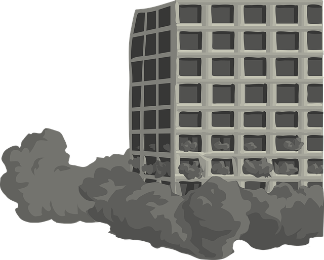 Free building tower torn illustration