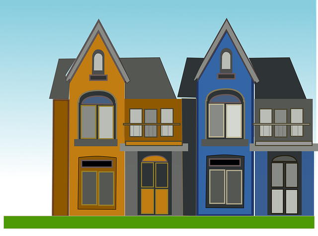 Free building home blue illustration
