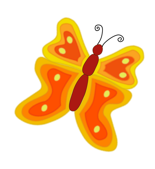 Free butterfly yellow insect vector