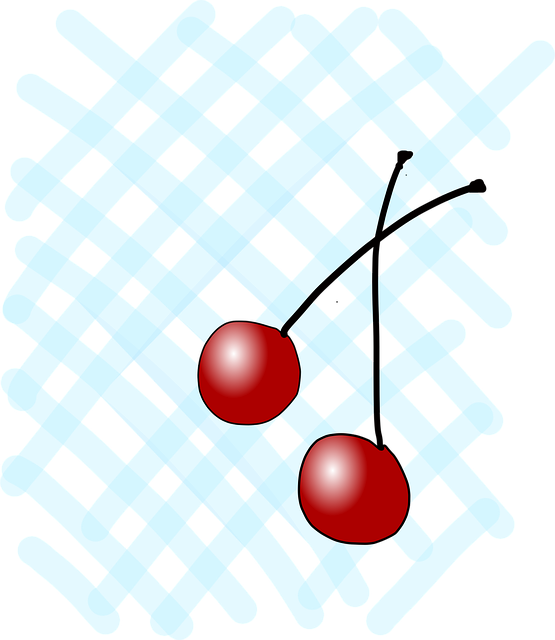 Cerezas, Rojo, Dos, Fruta