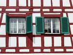 framework of, truss, shutters