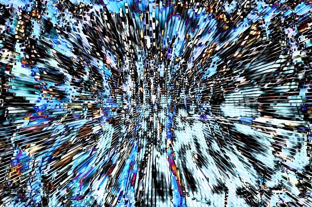 Free explosion of colors blue shine illustration