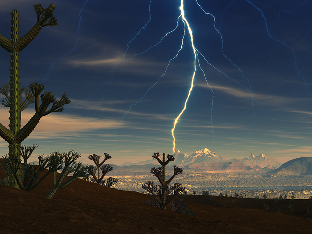 Free lightning storm heaven illustration