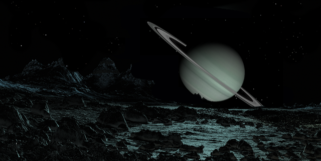 Free saturn space science fiction illustration