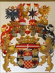 coat of arms, painting, colorful