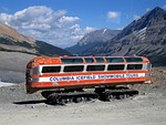 columbia icefield, snowmobile, bus
