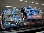 crazy, overpainted, car