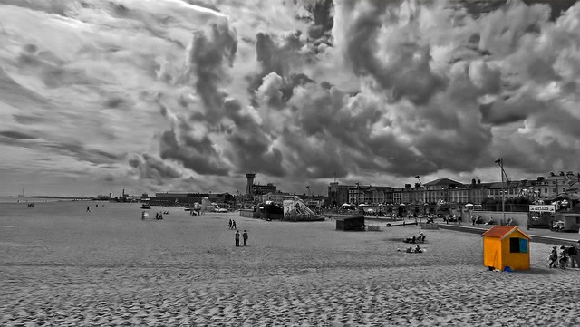 Plage Sable Noir Et Blanc - Photo gratuite sur Pixabay - Pixabay