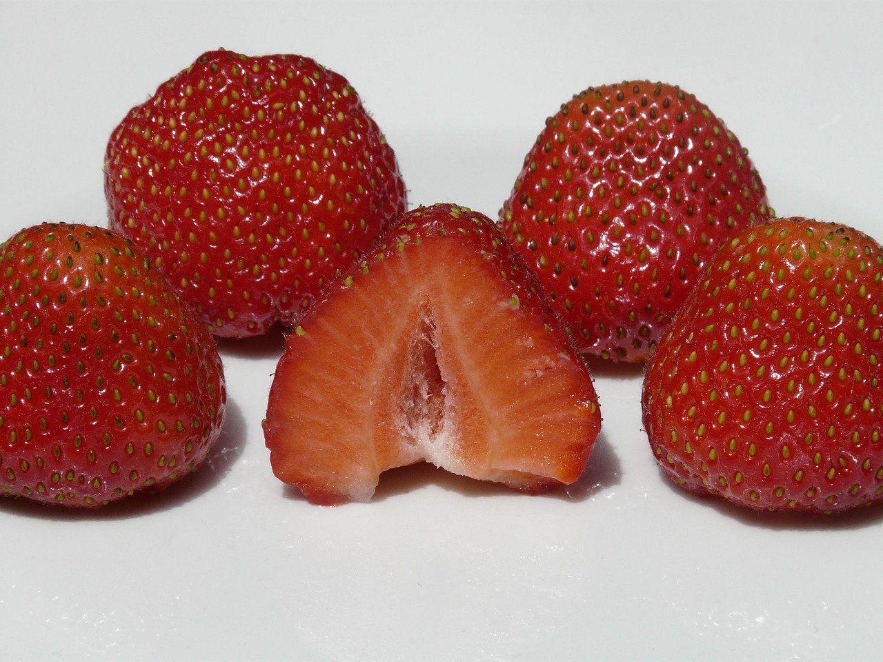Strawberries Cut In Half Fruit Free Photo On Pixabay