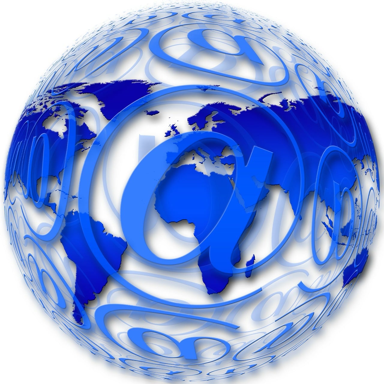 Free globe e mail bullet illustration