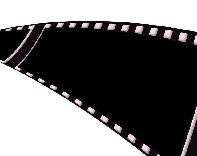Free movie filmstrip black illustration