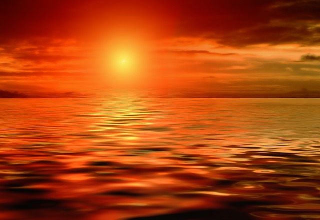 Sonnenuntergang, Licht, Spiegelung