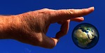 hand, globe, world