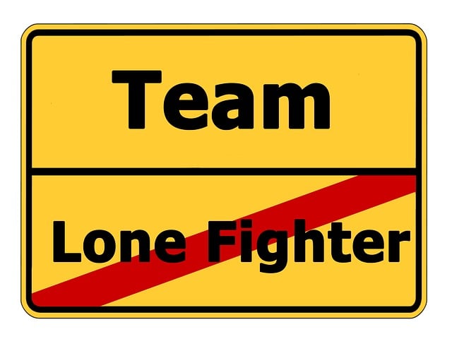 Free team lone fighter place-name sign illustration
