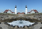 mirror image, lighthouse, effect