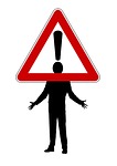 man, silhouette, road sign