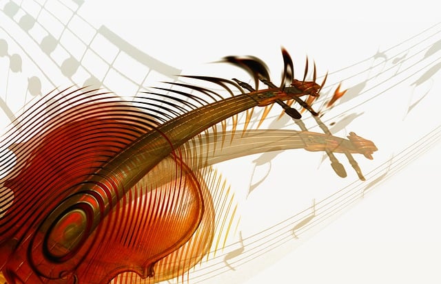 Free violin abstract music illustration