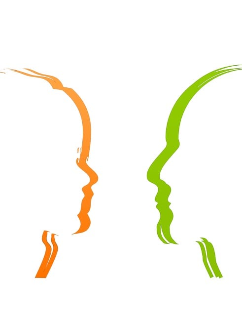 Free face silhouette contour illustration