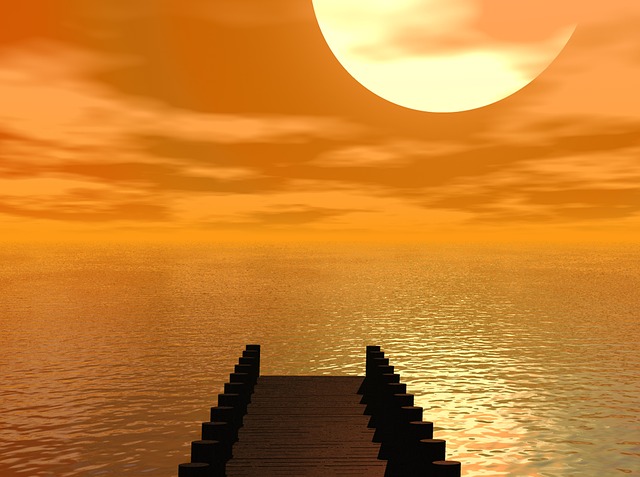 Free beautiful sunset sun illustration
