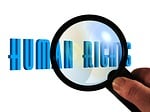 magnifying glass, question mark, globe