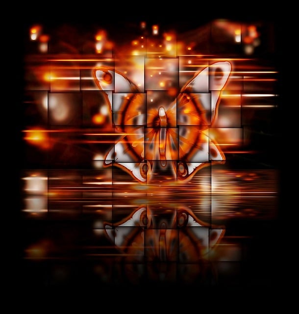 Free butterfly brown puzzle illustration