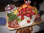 bavarian snack, pretzels, bacon