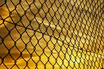 sunset, background, fence