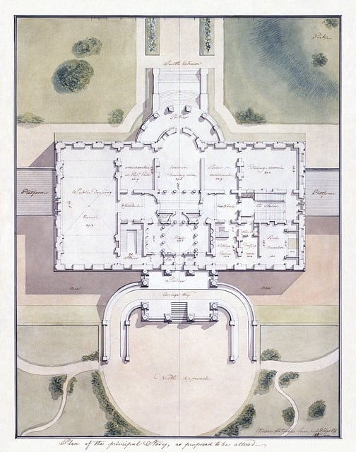 Hvide Hus, Lageplan, Blueprint