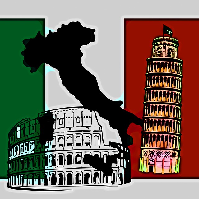 Italië, Kaart, Banier, Vlag, Banner