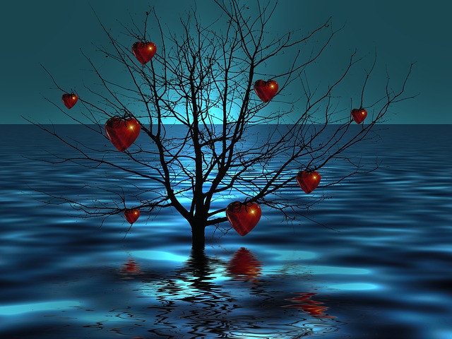 Free tree bald lake illustration