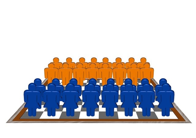 Free woman man chess illustration