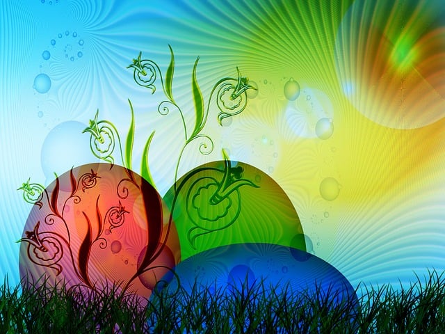 Free easter eggs spring illustration