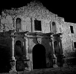 the alamo, night, evening