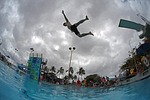 swimming pool, water, people